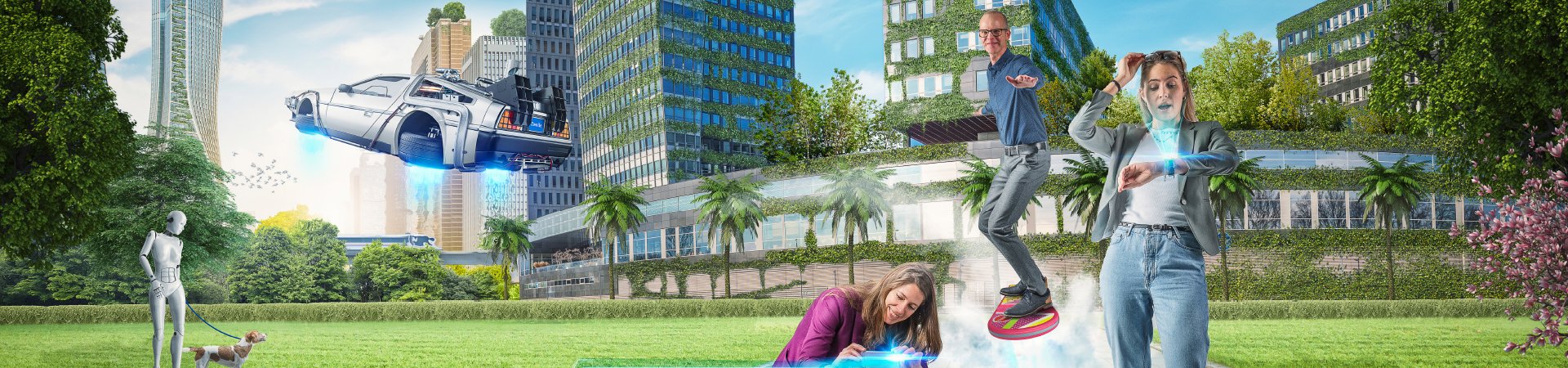 Futuristische weergave van werken voor de gemeente Zwolle.