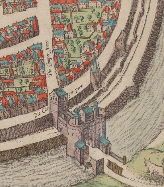Tekening van de Kamperpoort