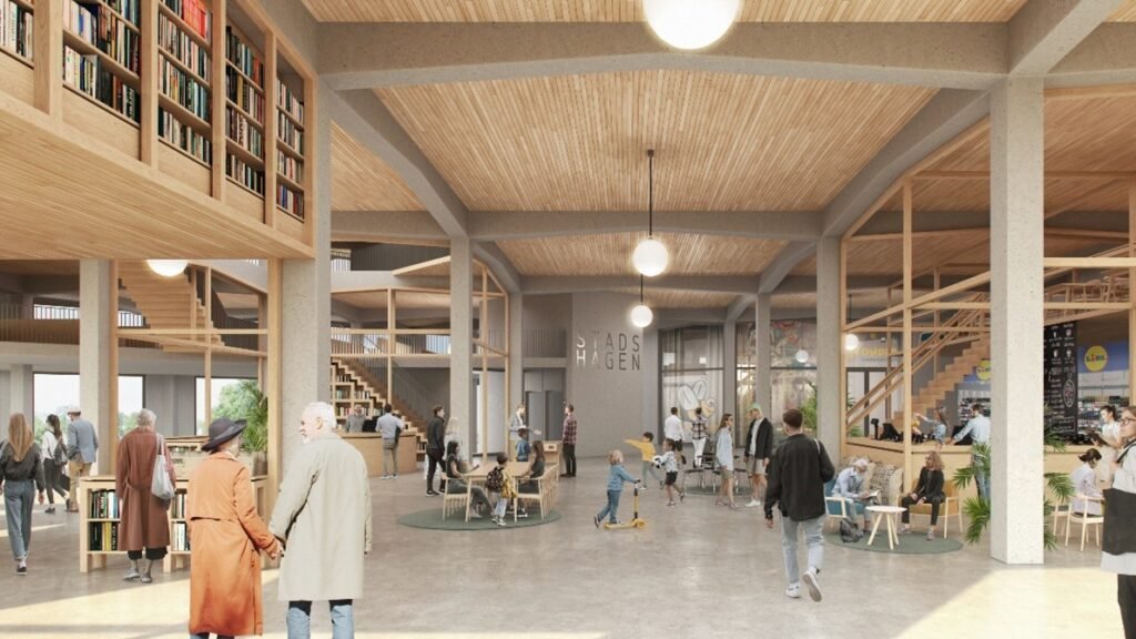 Sfeerbeeld toekomstige stadsfoyer Stadshagen