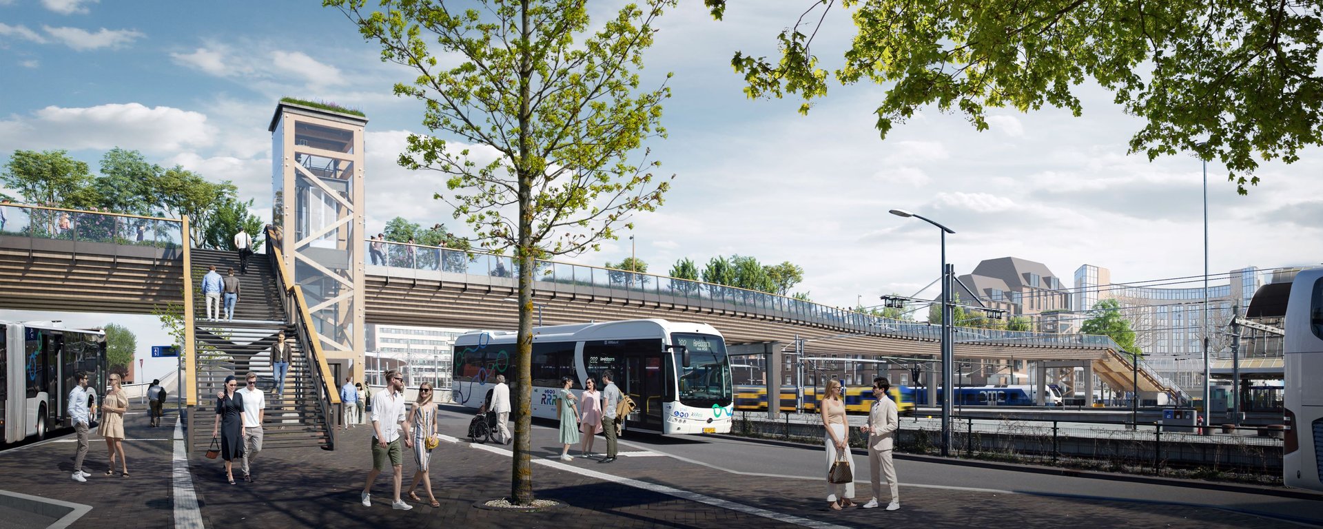 De passerelle is voor iedereen toegankelijk
