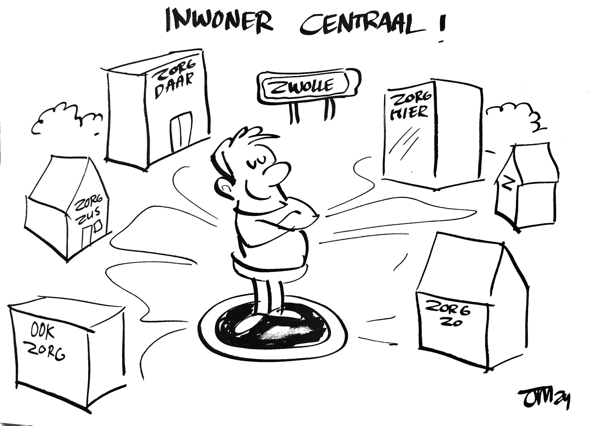 tekening: inwoner centraal