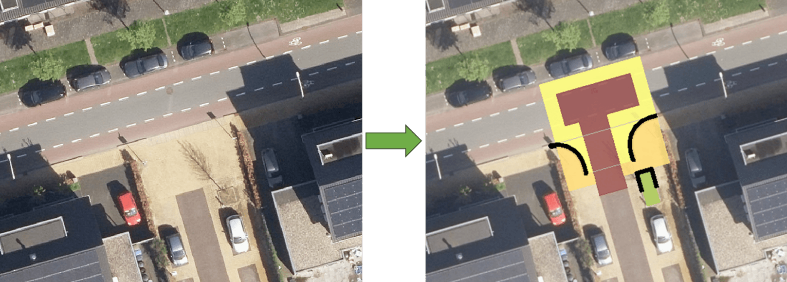Kaart kruispunt Jac. P. Thijsselaan - van Disselstraat