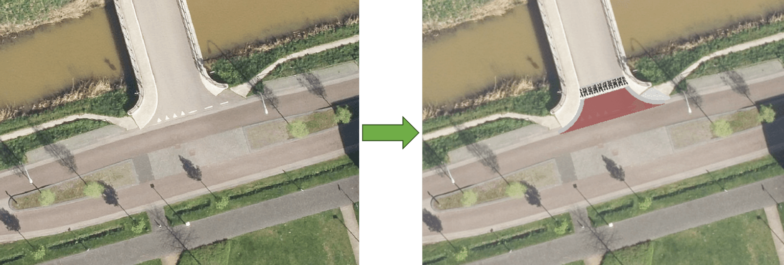 Kaart kruispunt Jac. P. Thijsselaan - Strijbosstraat
