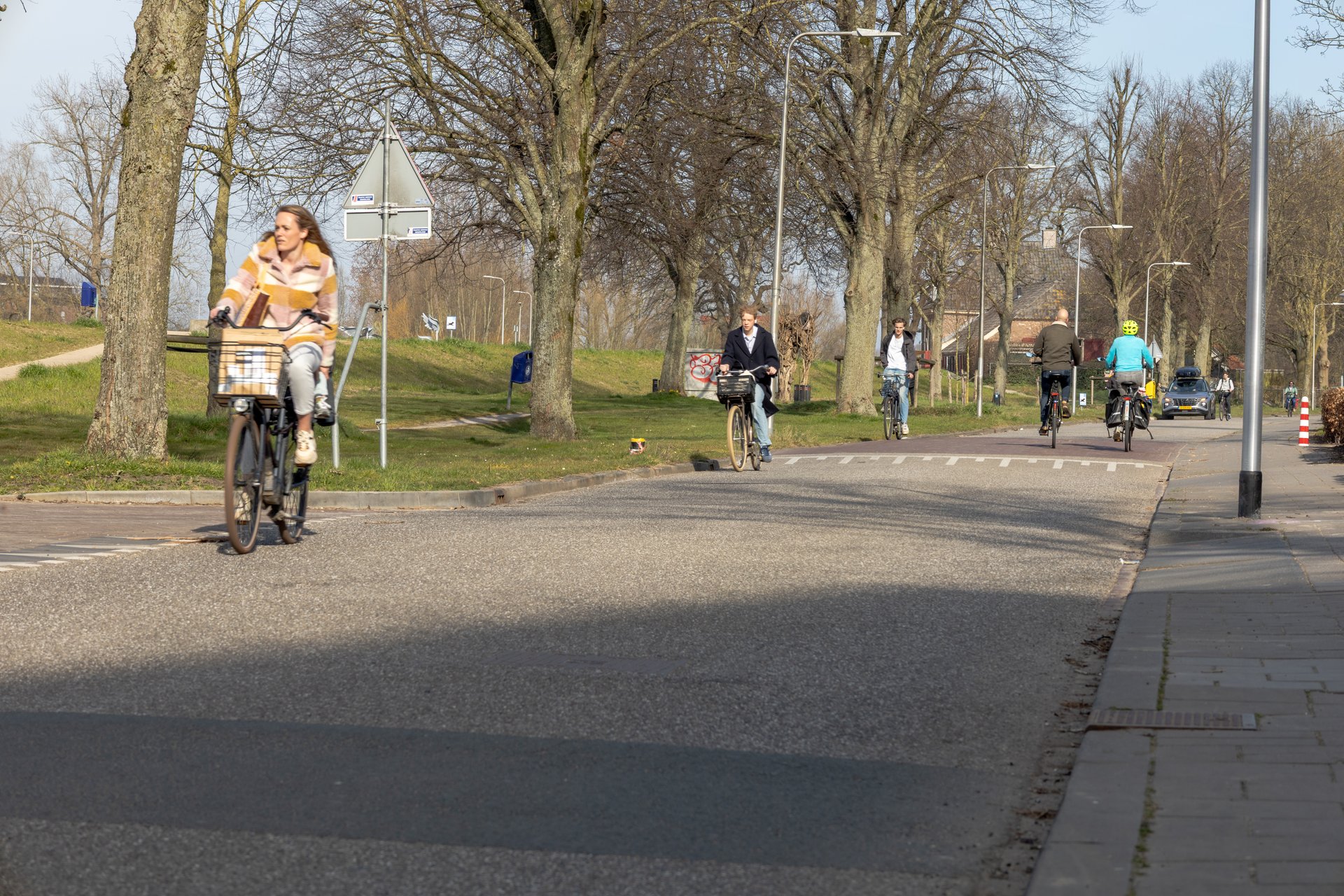 Impressiebeeld Klooienberglaan als fietslaan
