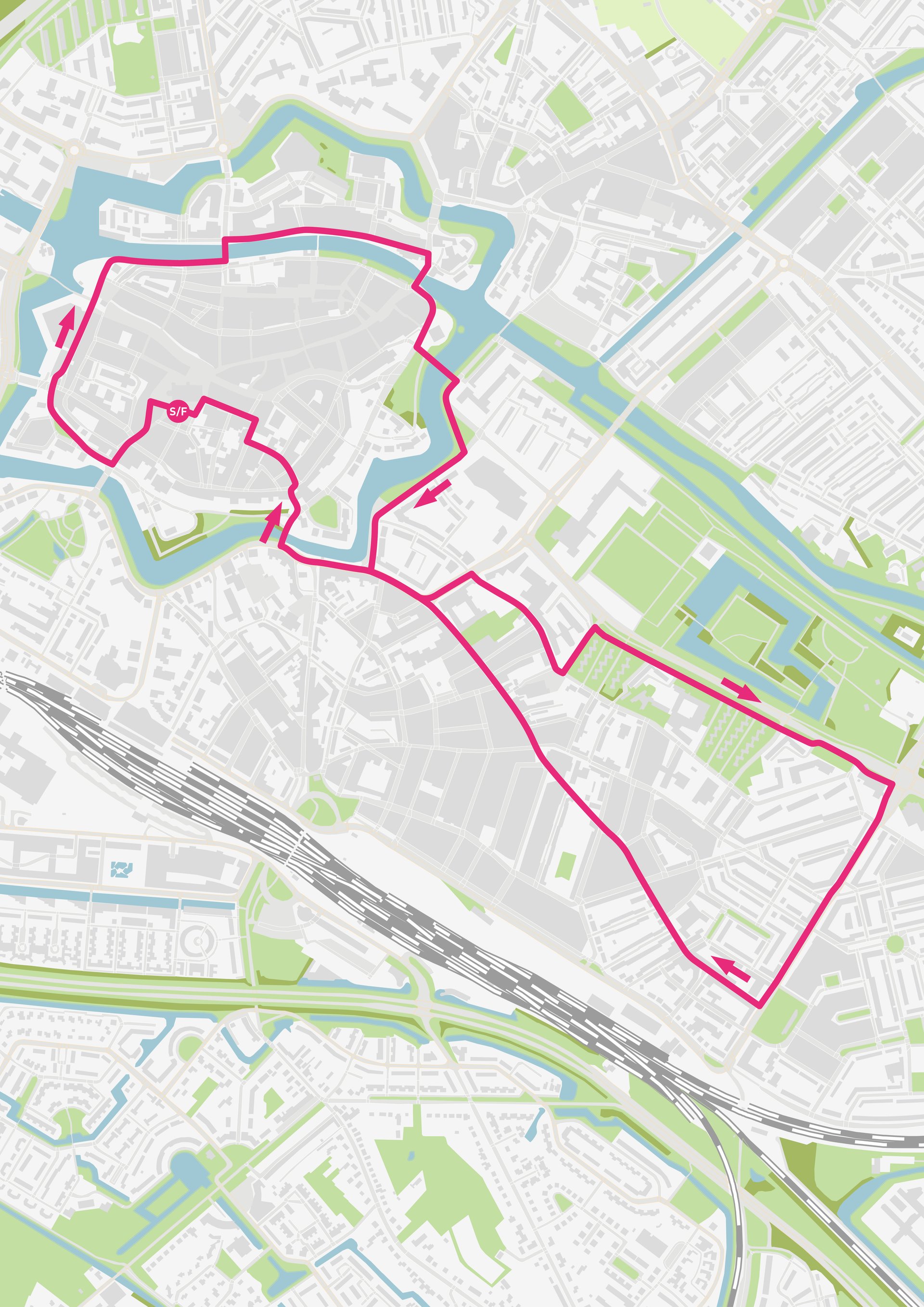 Route fietslichtjesparade
