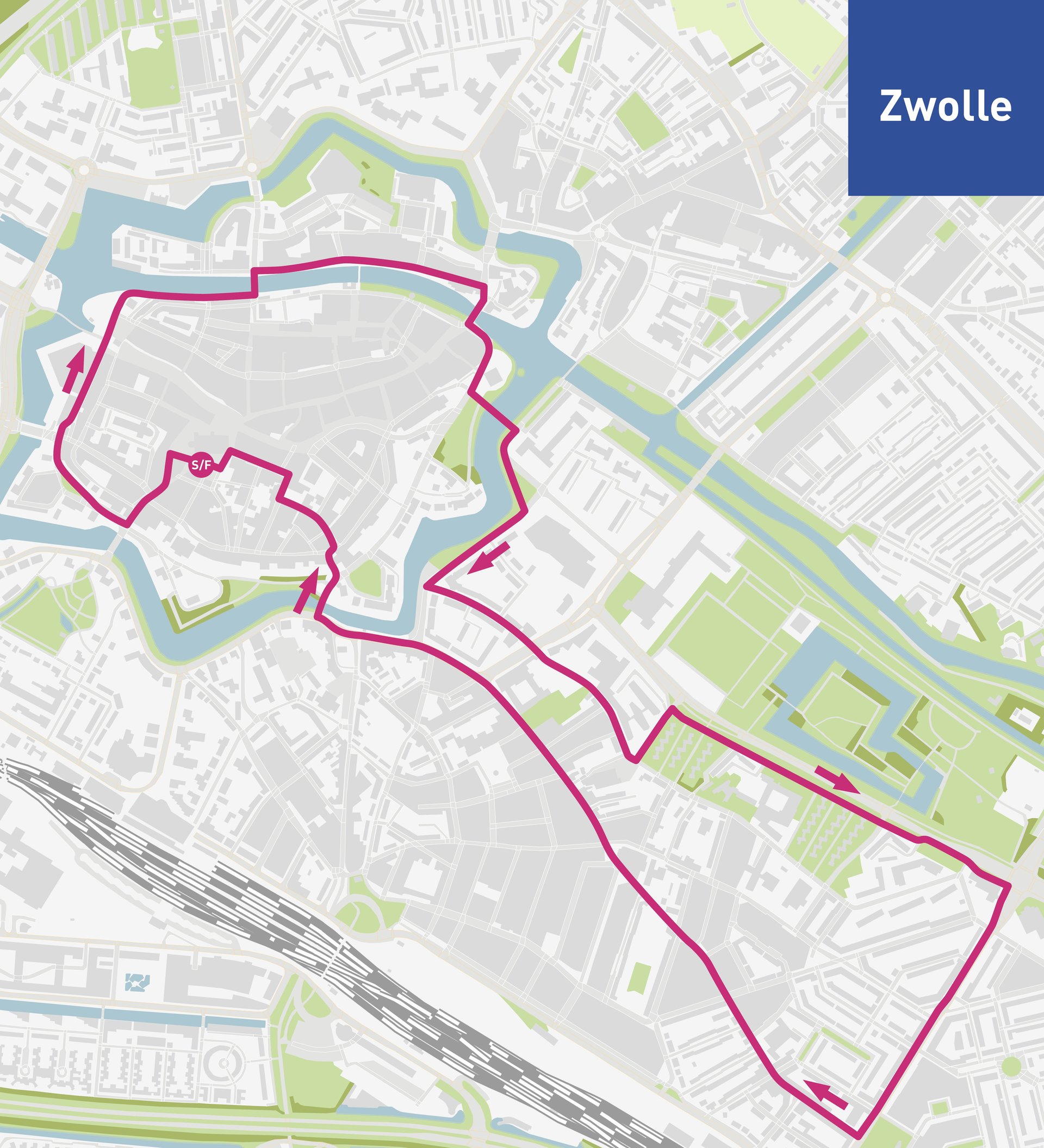 Route fietslichtjesparade
