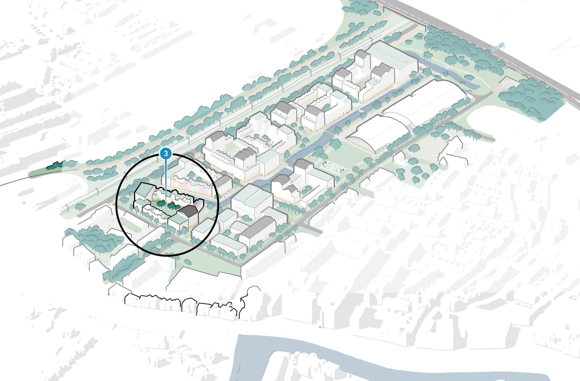 Locatie collectief wonen op de kaart gemarkeerd
