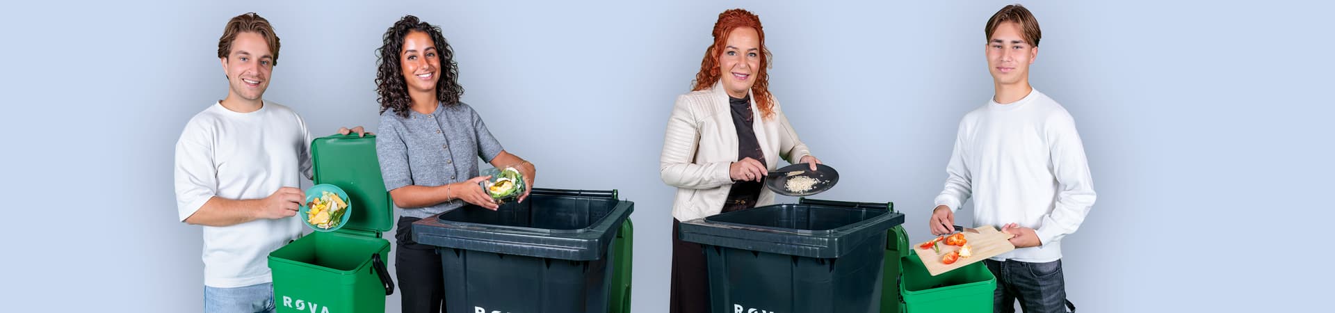 Afval scheiden in de vingers