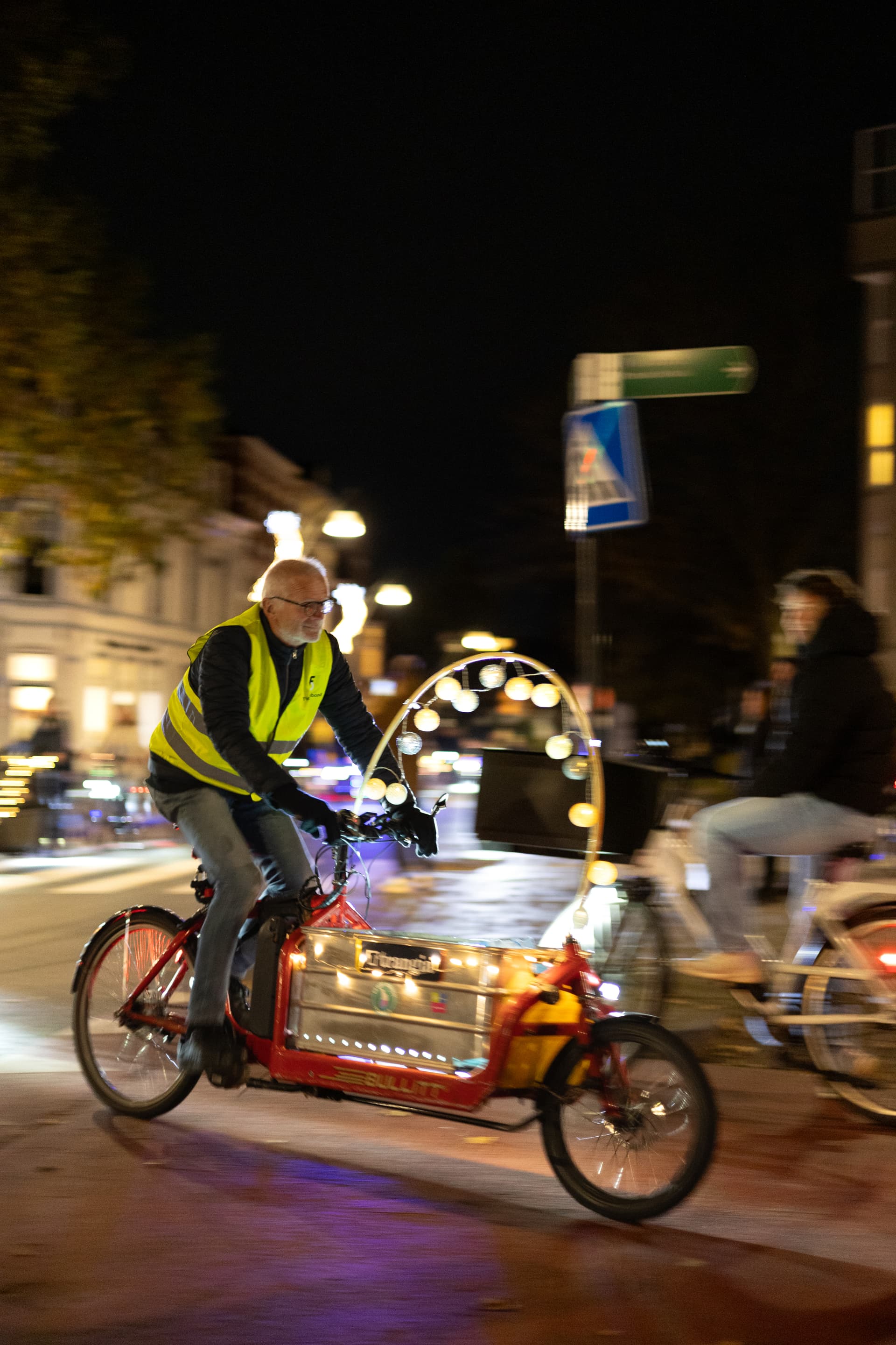 verlichte fiets