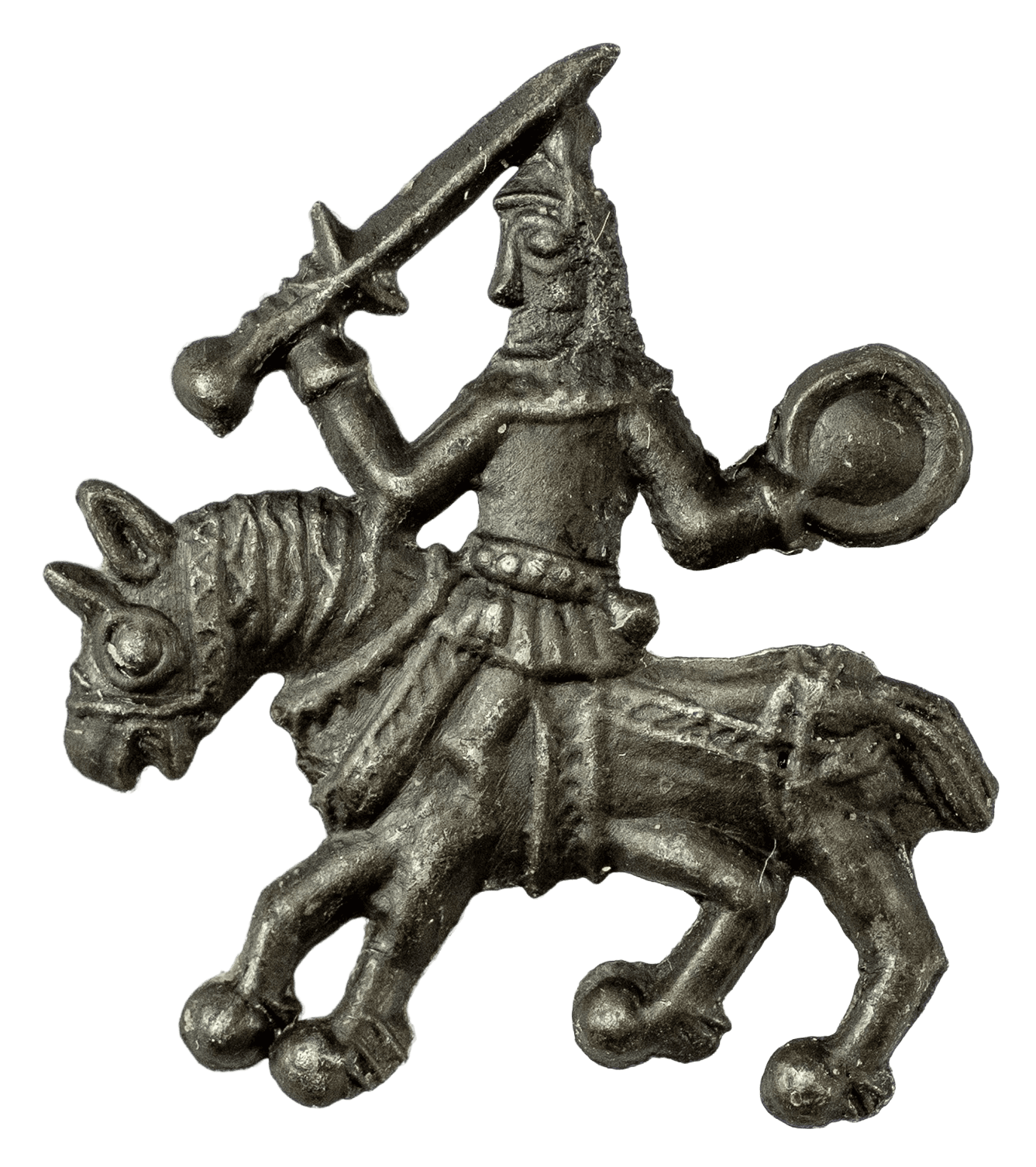 1a en b. Profaan insignes van een ruiter, 1375 – 1425 (Erfgoed gemeente Zwolle)